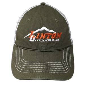 Linton Outdoors Strapback Trucker Hat Green One Size Mesh Back District Threads